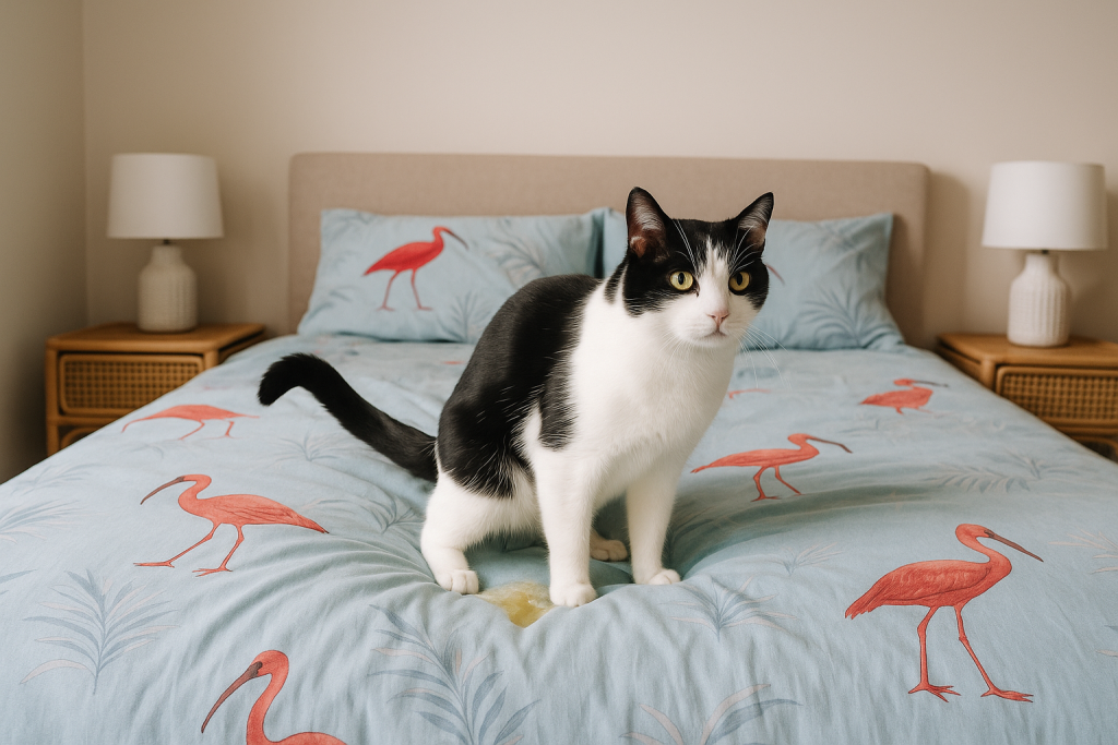 empêcher le chat d'uriner sur le lit