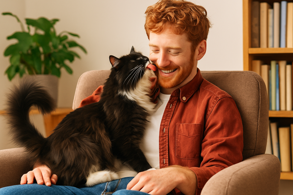 pourquoi mon chat me lèche ?