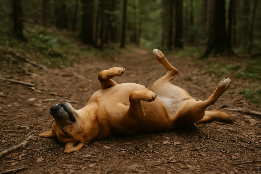 pourquoi mon chien se roule par terre ?