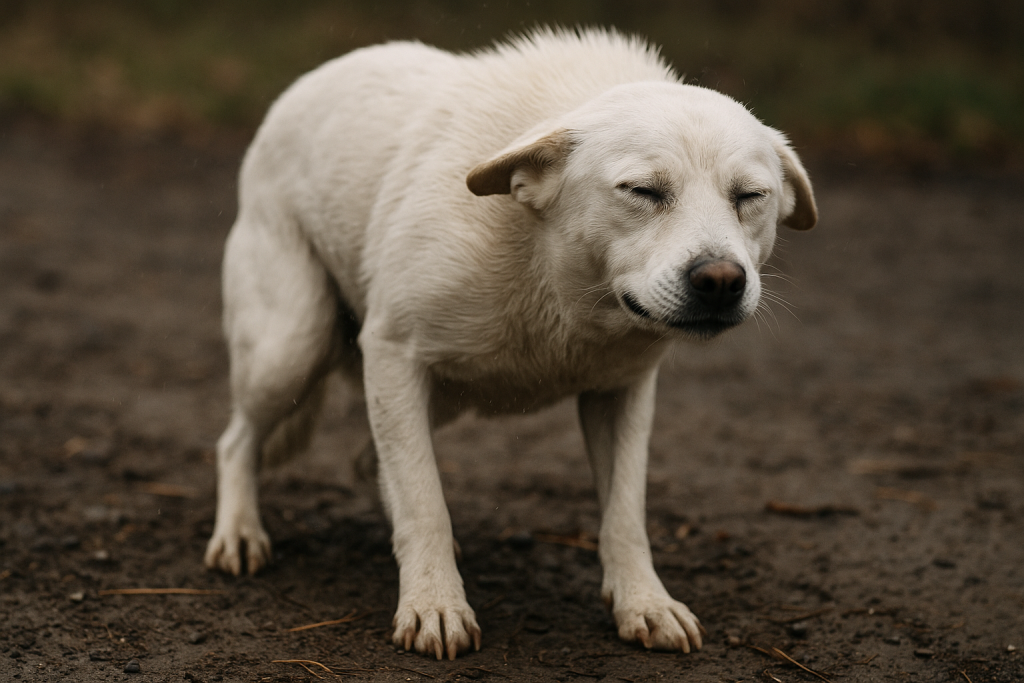 chien qui tremble