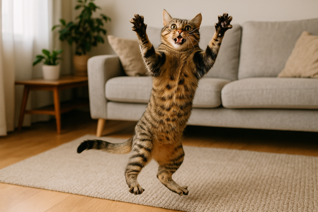 quart d'heure de folie du chat