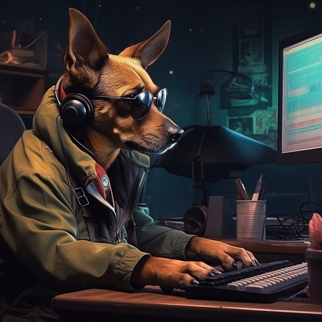 Le Secret Ultime pour Réussir dans le Domaine Animalier en 2023. un chien devant un ordinateur