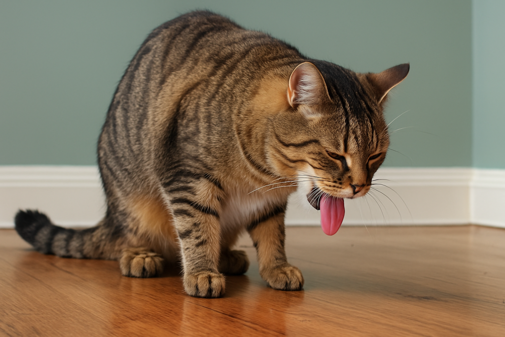 chat qui vomit