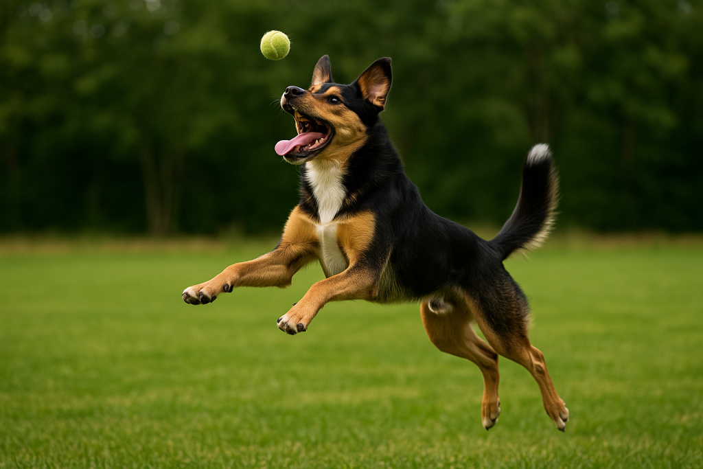 chien en pleine forme