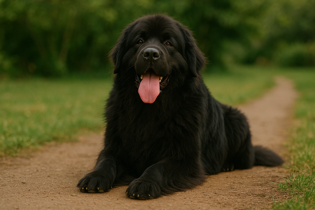 races de chiens calmes, terre-neuve