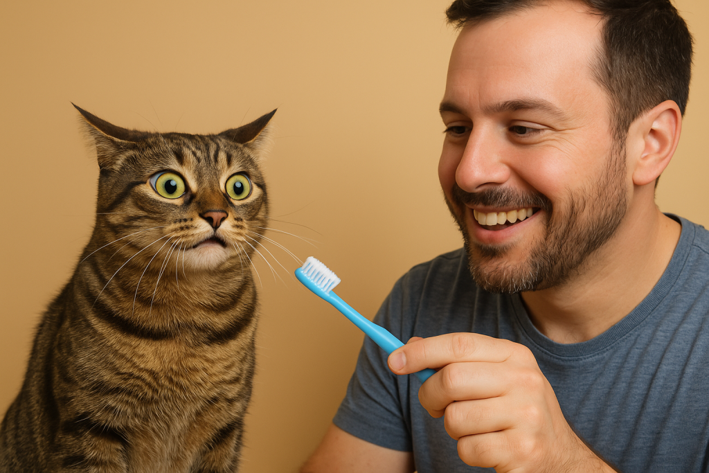 brosser les dents de son chat