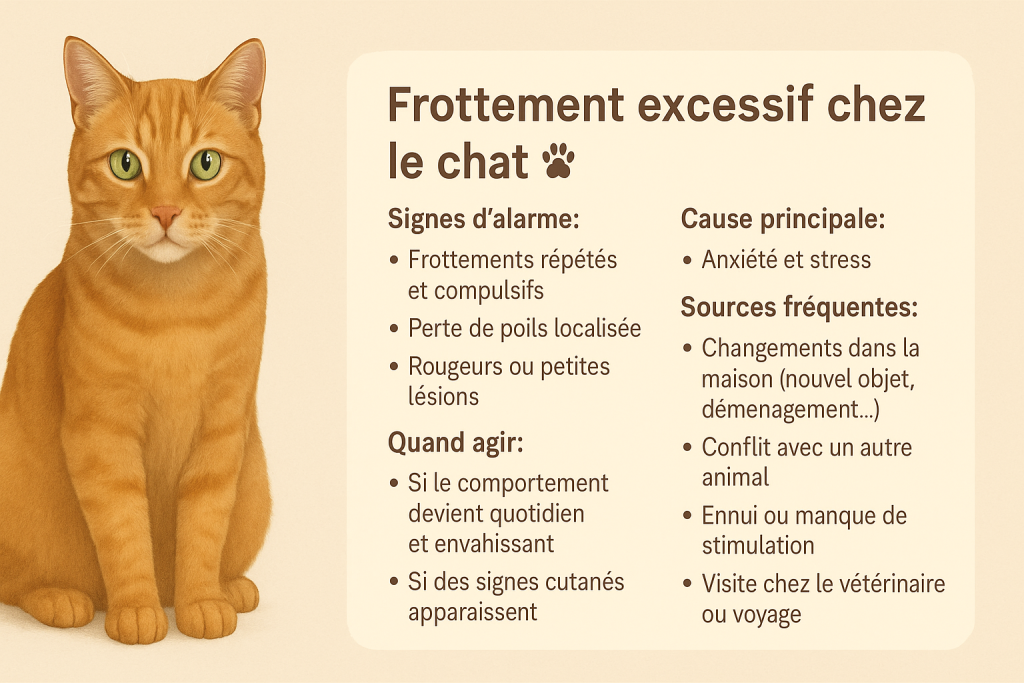 chat qui se frotte aux meubles